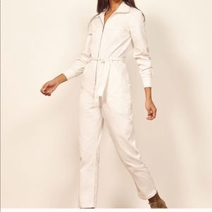 Reformation White Ricky Boiler Jumpsuit size 0